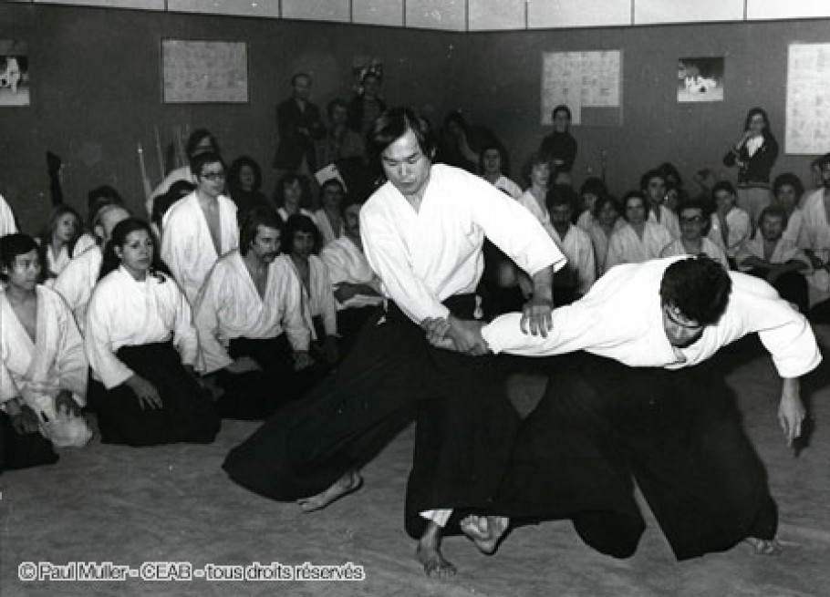 Chiba en stage au Strasbourg Université Club en 1975 -Uké : Paul